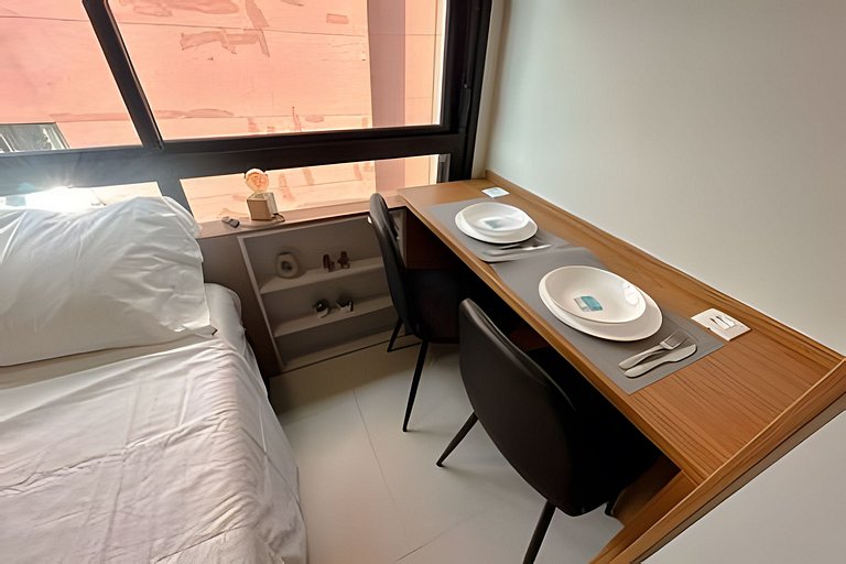 Studio versátil em São Paulo de 14m²