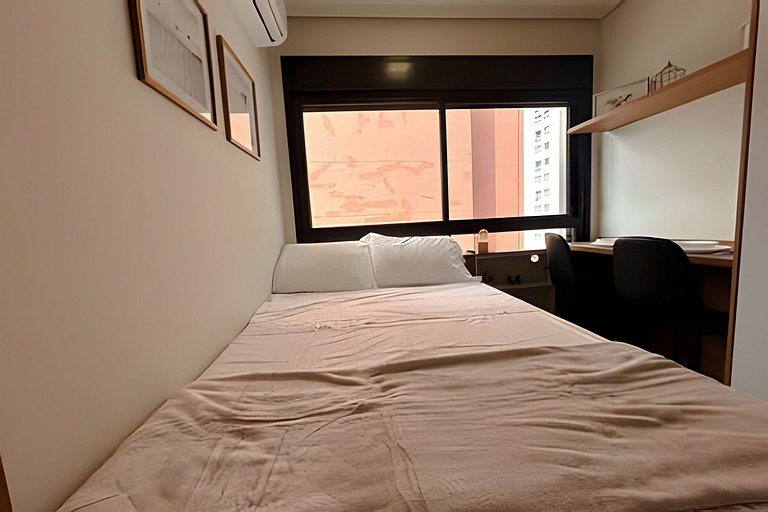 Studio versátil em São Paulo de 14m²