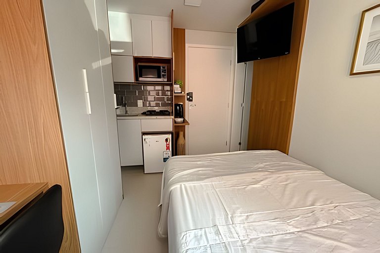 Studio versátil em São Paulo de 14m²