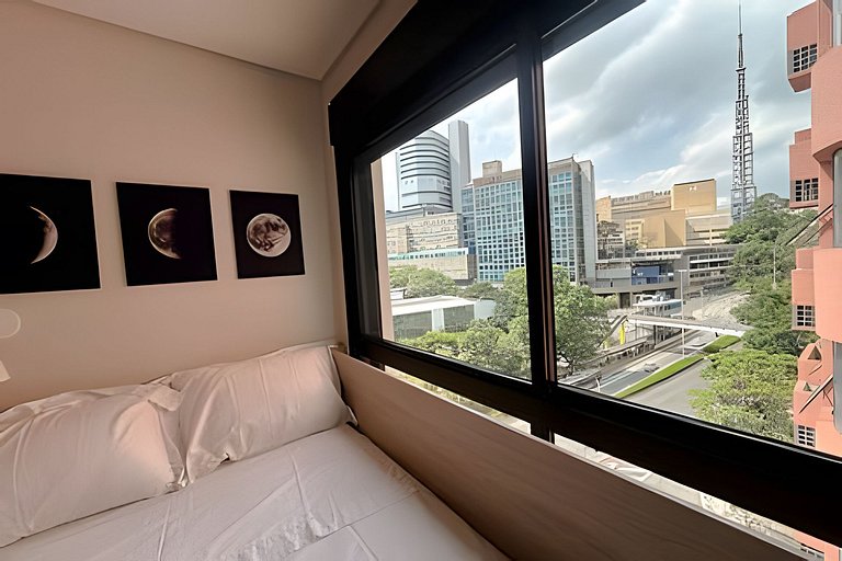 Studio versátil em São Paulo de 14m²