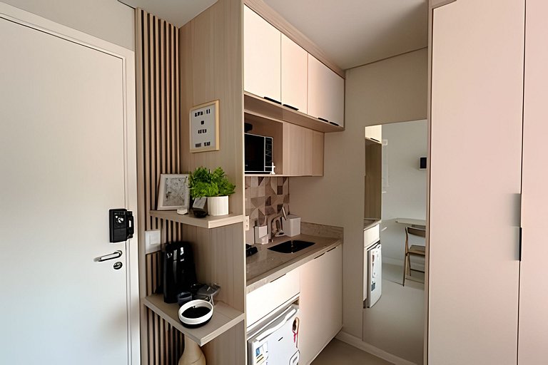 Studio versátil em São Paulo de 14m²