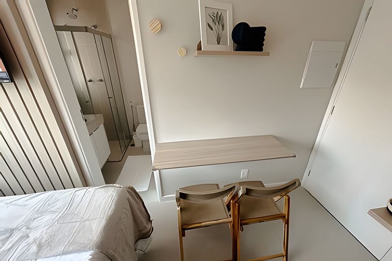 Studio versátil em São Paulo de 14m²