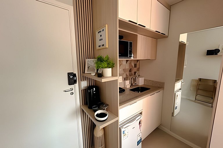 Studio versátil em São Paulo de 14m²