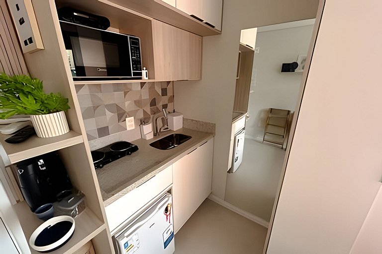 Studio versátil em São Paulo de 14m²