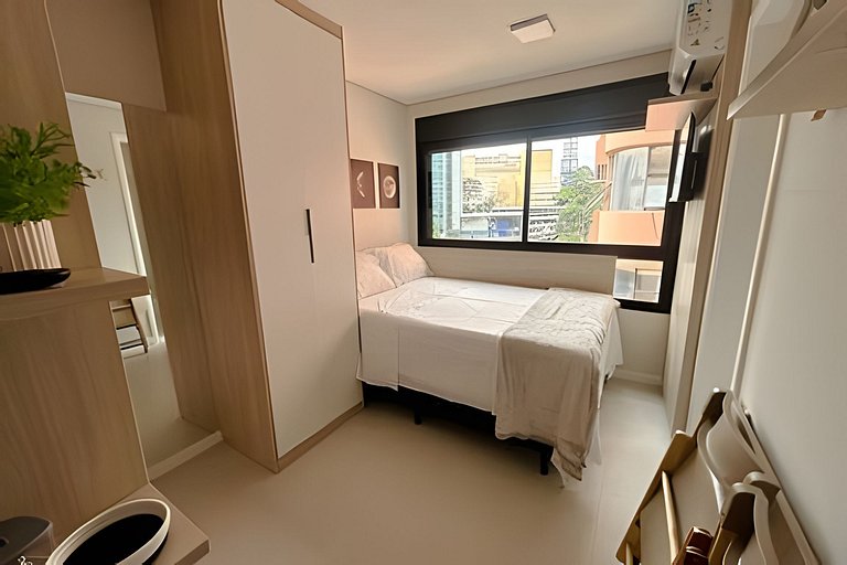 Studio versátil em São Paulo de 14m²