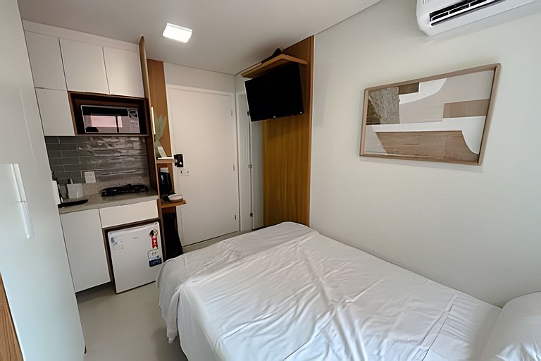 Studio versátil em São Paulo de 14m²