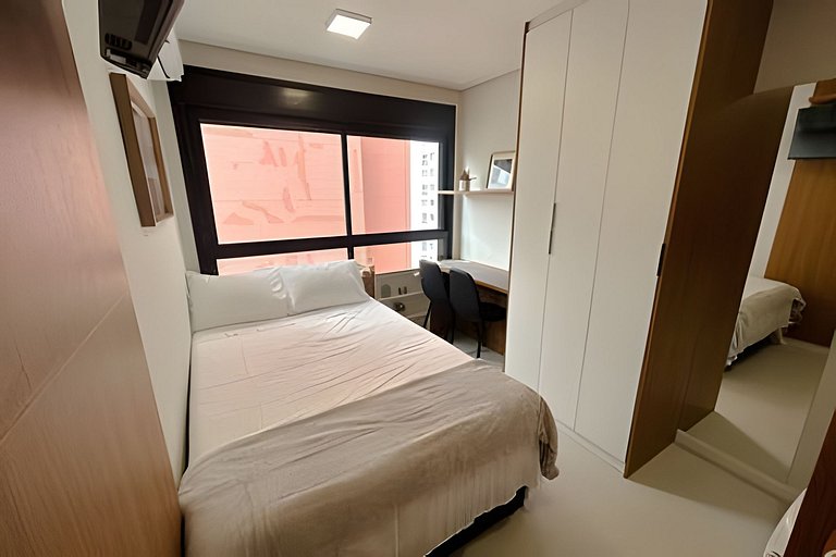 Studio versátil em São Paulo de 14m²