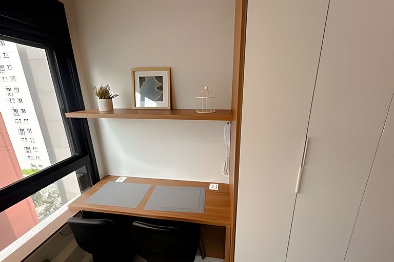 Studio versátil em São Paulo de 14m²