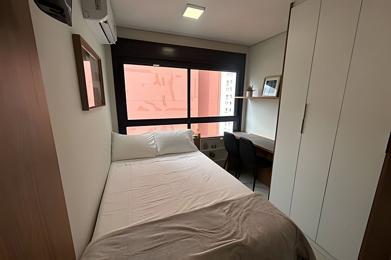 Studio versátil em São Paulo de 14m²