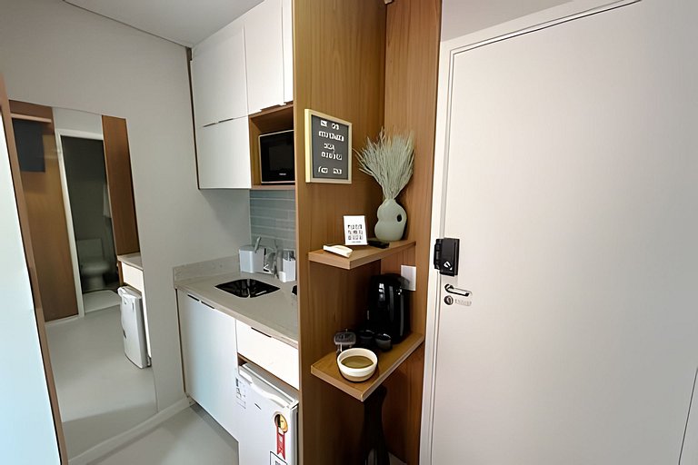Studio versátil em São Paulo de 14m²