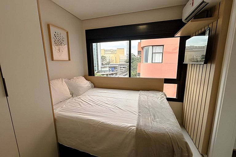 Studio versátil em São Paulo de 14m²