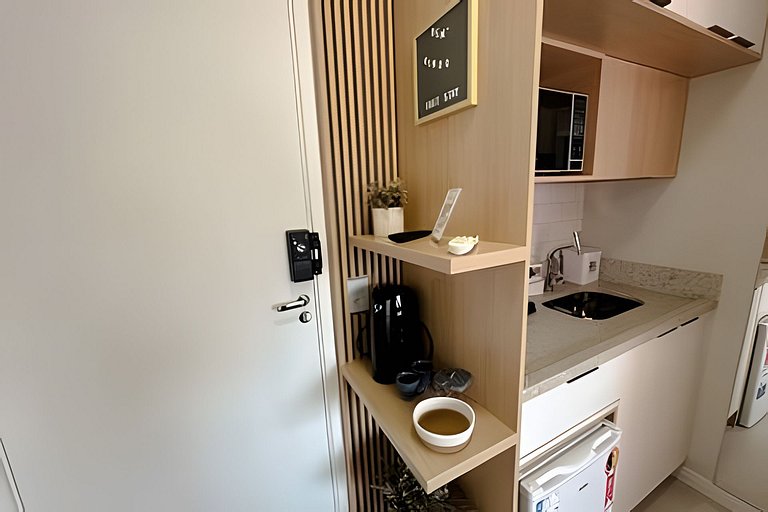 Studio versátil em São Paulo de 14m²