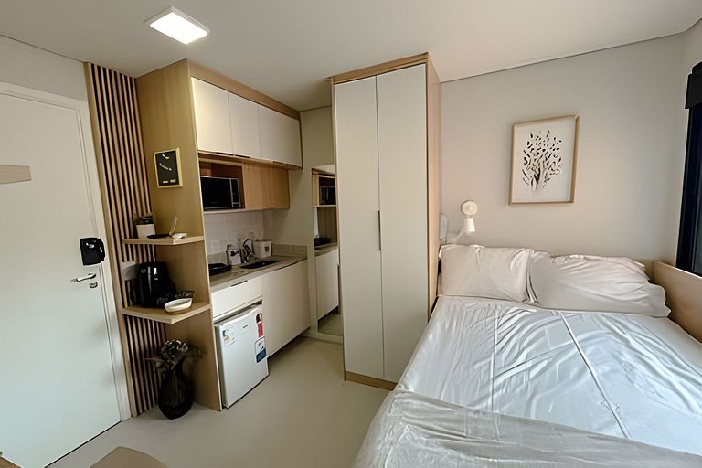 Studio versátil em São Paulo de 14m²