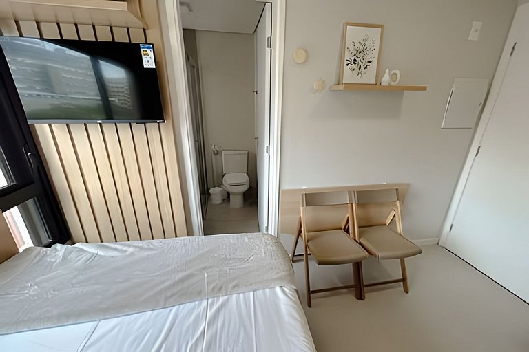 Studio versátil em São Paulo de 14m²